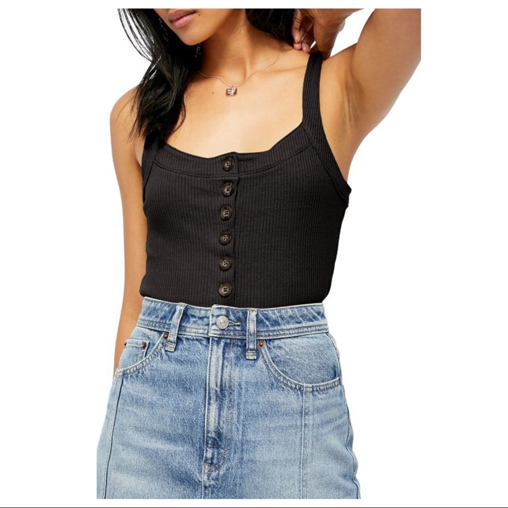 FREE PEOPLE BOHO CAMI TANK TOP SLEEVELESS TEE A2C - Picture 10 of 14